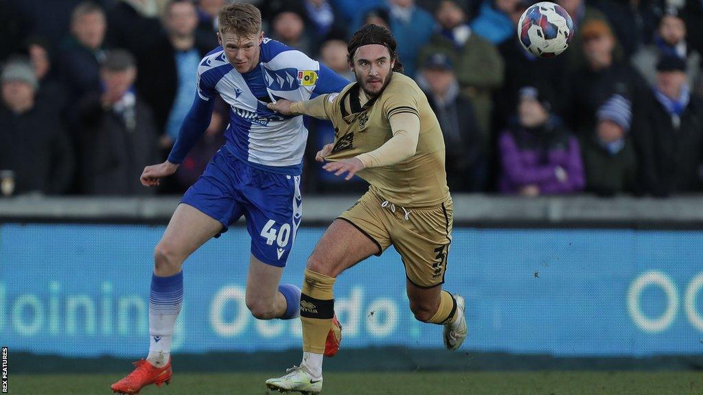 Dan Jones (right) in action for Port Vale