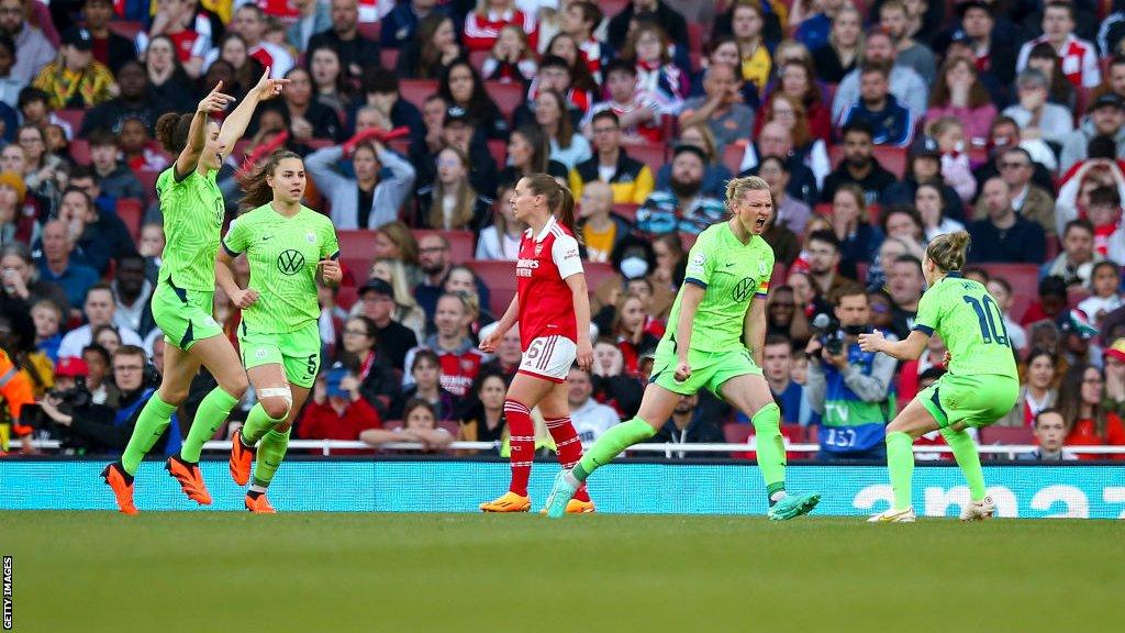 Wolfsburg celebrate