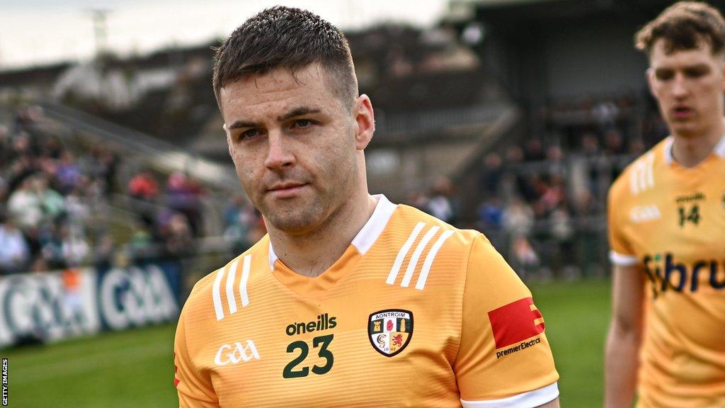 Patrick McBride walks out ahead of last year's Ulster Championship match against Armagh