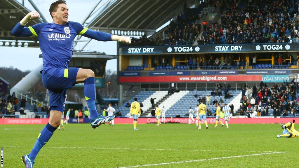 Huddersfield celebrate scoring