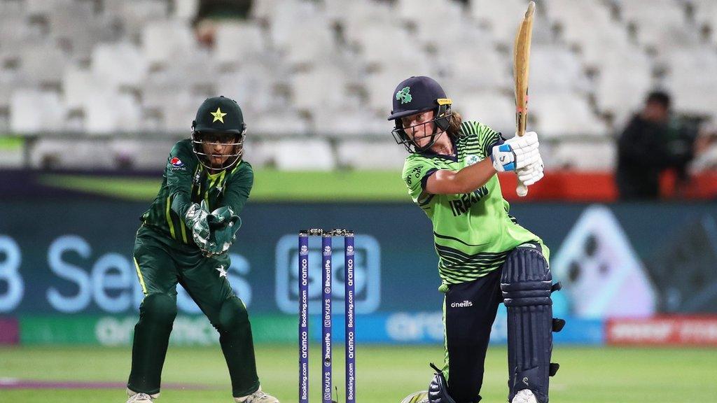 Orla Prendergast in action for Ireland against Pakistan