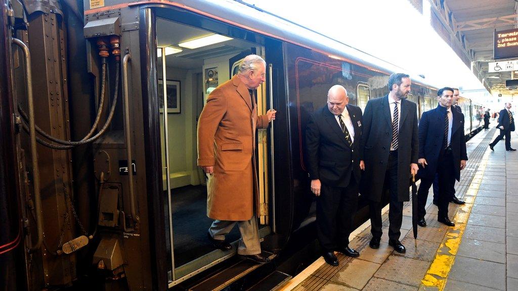 The royal train in Cardiff