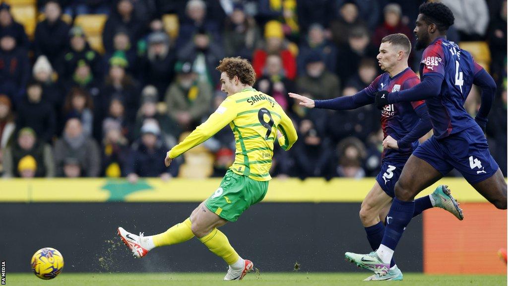 Josh Sargent scores for Norwich