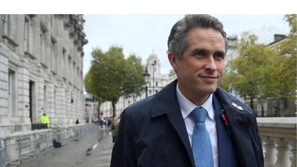 British Minister of State without Portfolio, Gavin Williamson, walks along Whitehall in London, Britain, November 7, 2022