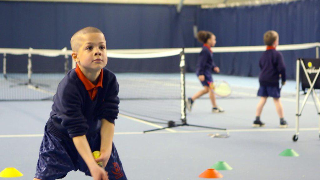 Children playing Tennis