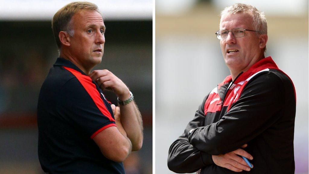 Mark Yates (left) and Tim Flowers