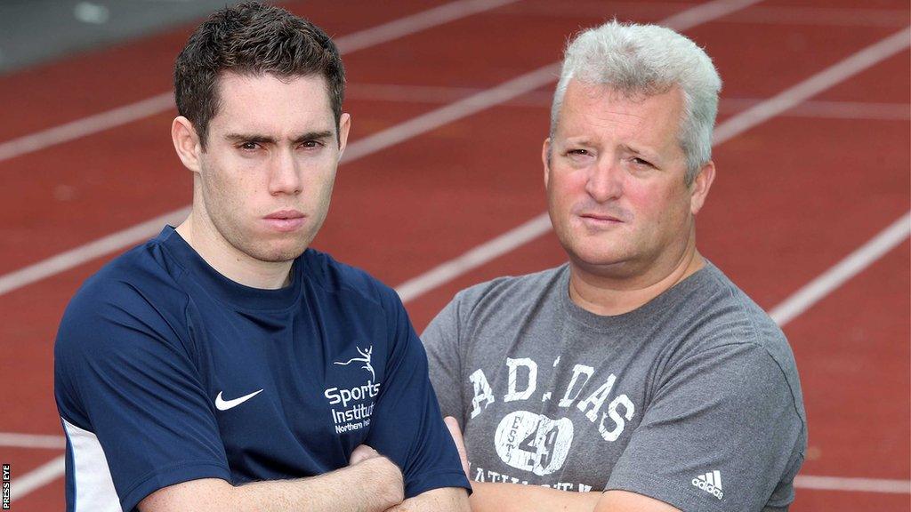 Jason Smyth with coach Stephen Maguire