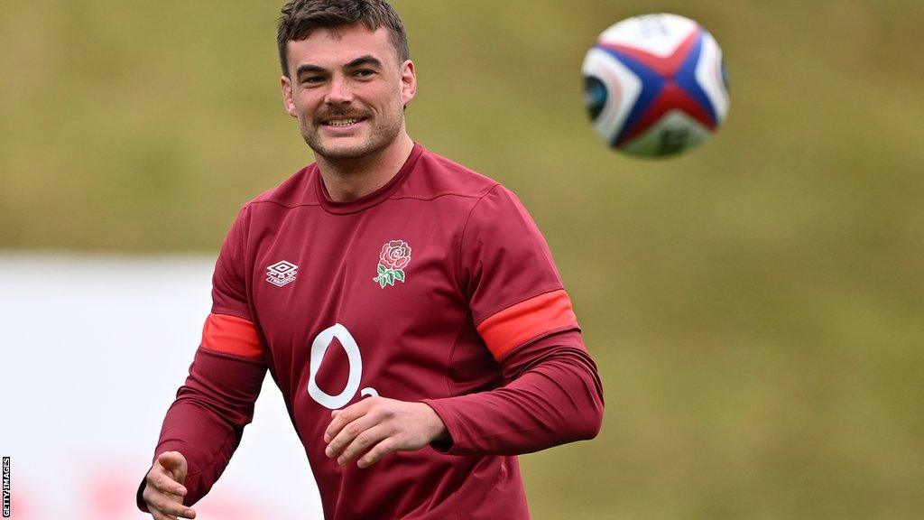 George Furbank training with England