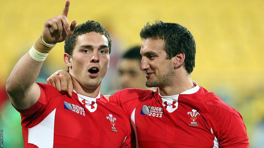 George North and Sam Warburton in 2011