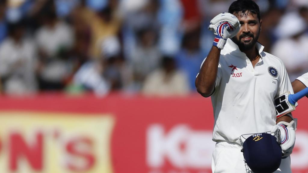 Murali Vijay celebrates his century