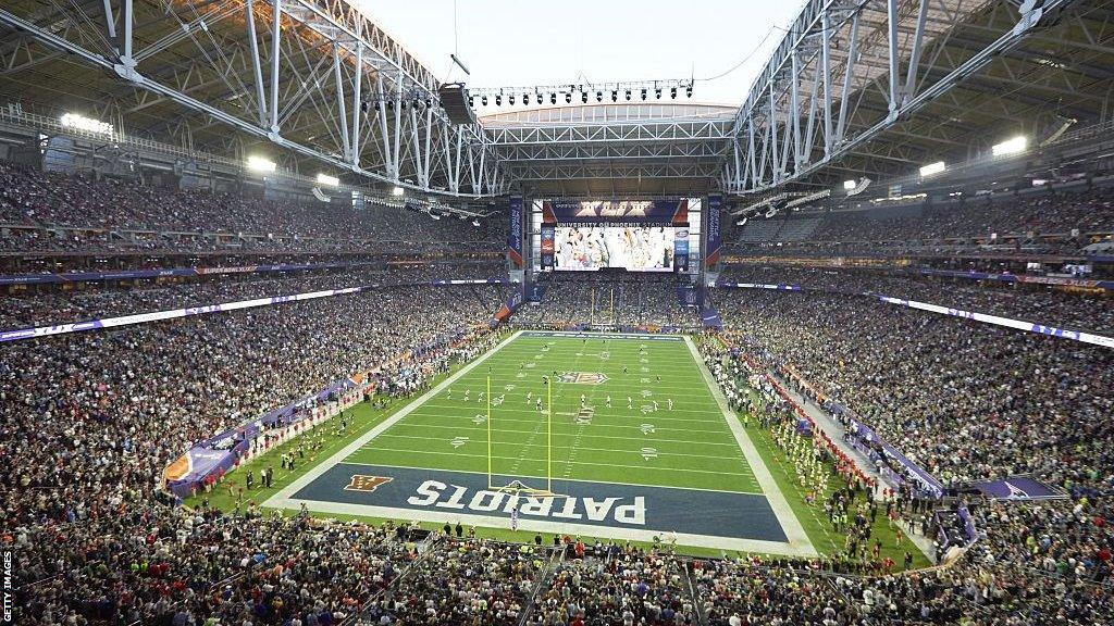 General view of the University of Phoenix Stadium, Glendale, during Super Bowl 49