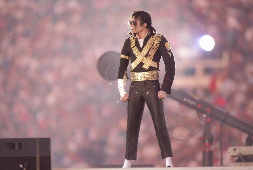 Michael Jackson performs at Super Bowl XXVII in Pasadena, California