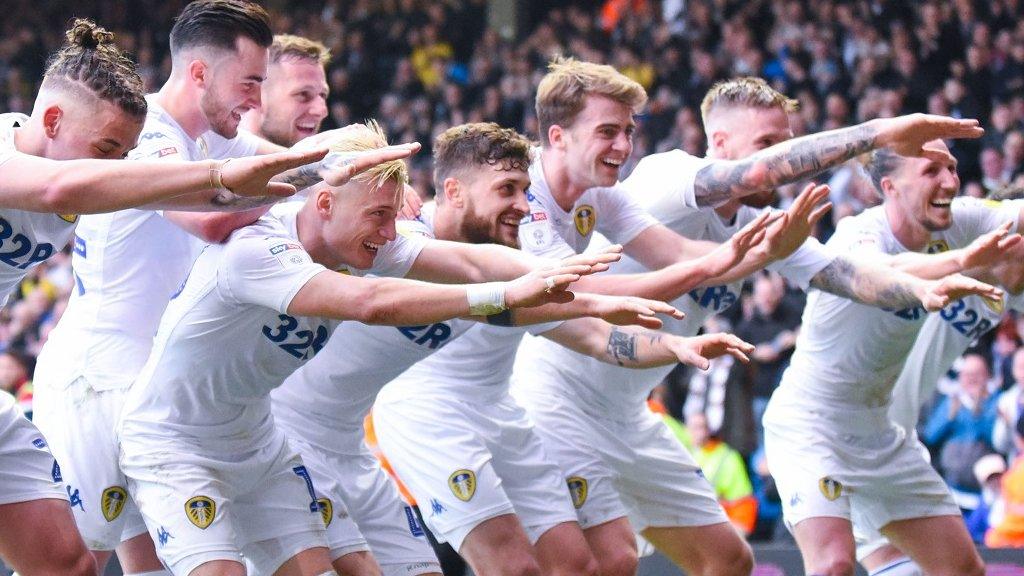 Leeds celebrate after Ezgjan Alioski's goal against Bolton