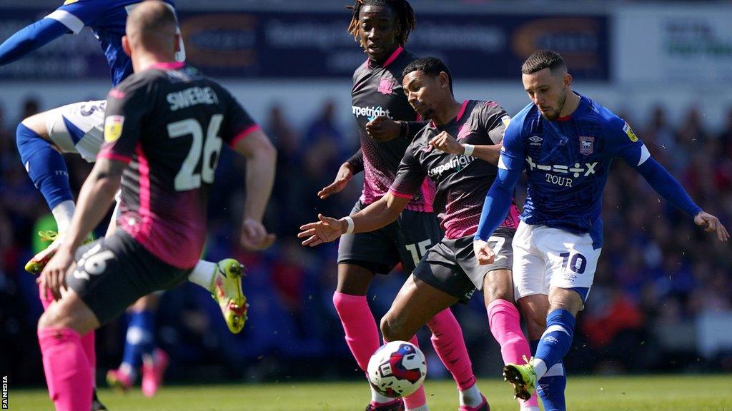 Conor Chaplin scores for Ipswich