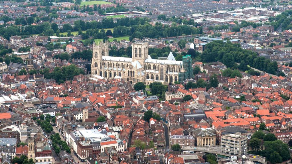 York Minster from the air