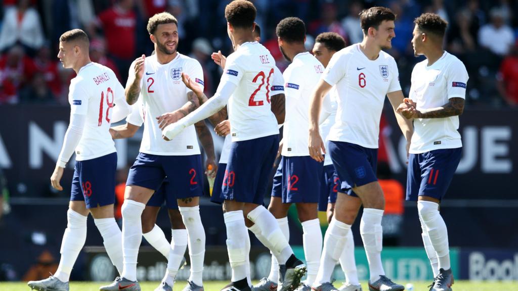 England celebrate their win