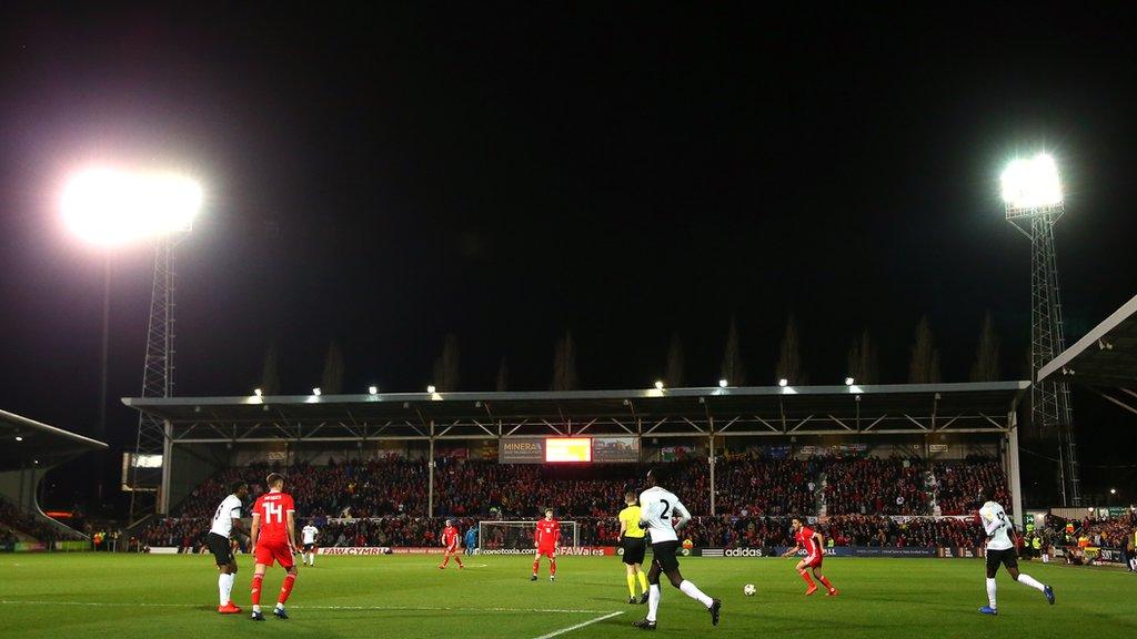 Wales play Trinidad and Tobago at the Racecourse Stadium in Wrexham in 2019