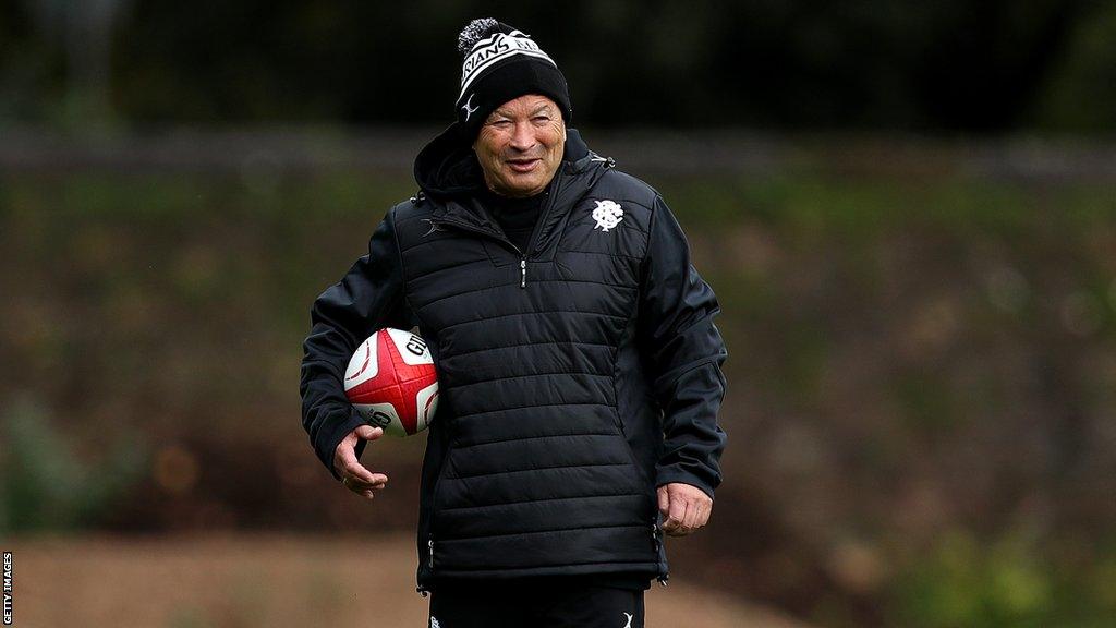 Eddie Jones at Barbarians training at Sophia Gardens