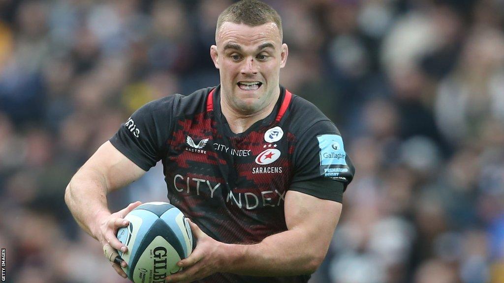 Ben Earl in action for Saracens