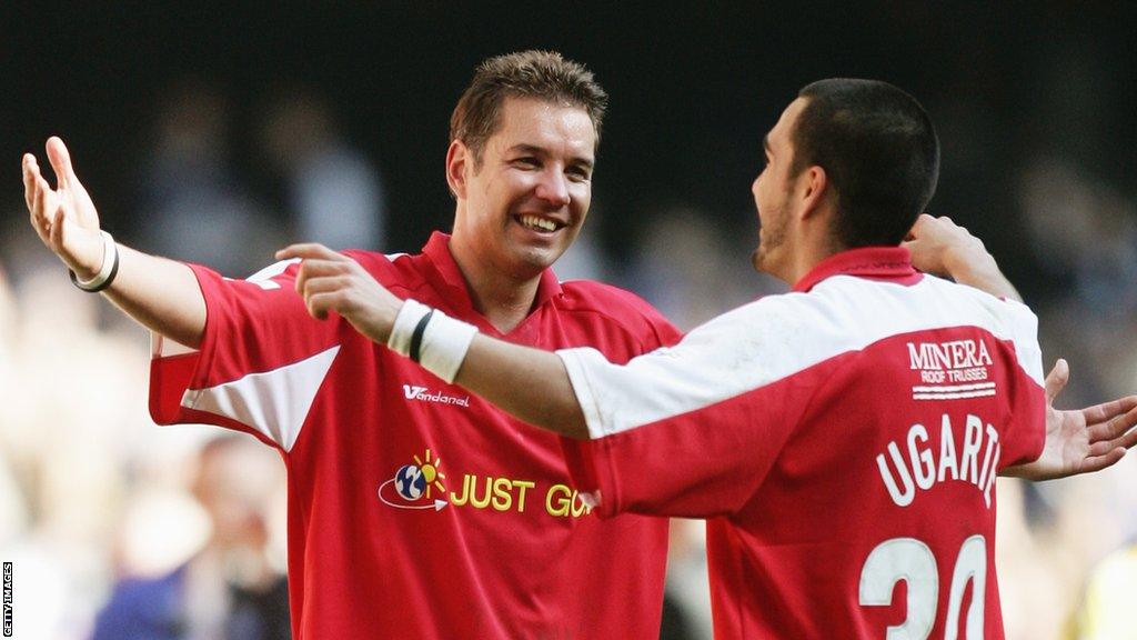 Darren Ferguson won the EFL Trophy as a player with Wrexham in 2005