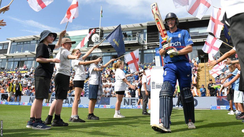 England cricketer at Sophia Gardens