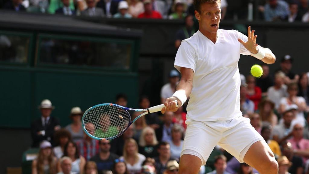 Tomas Berdych in action