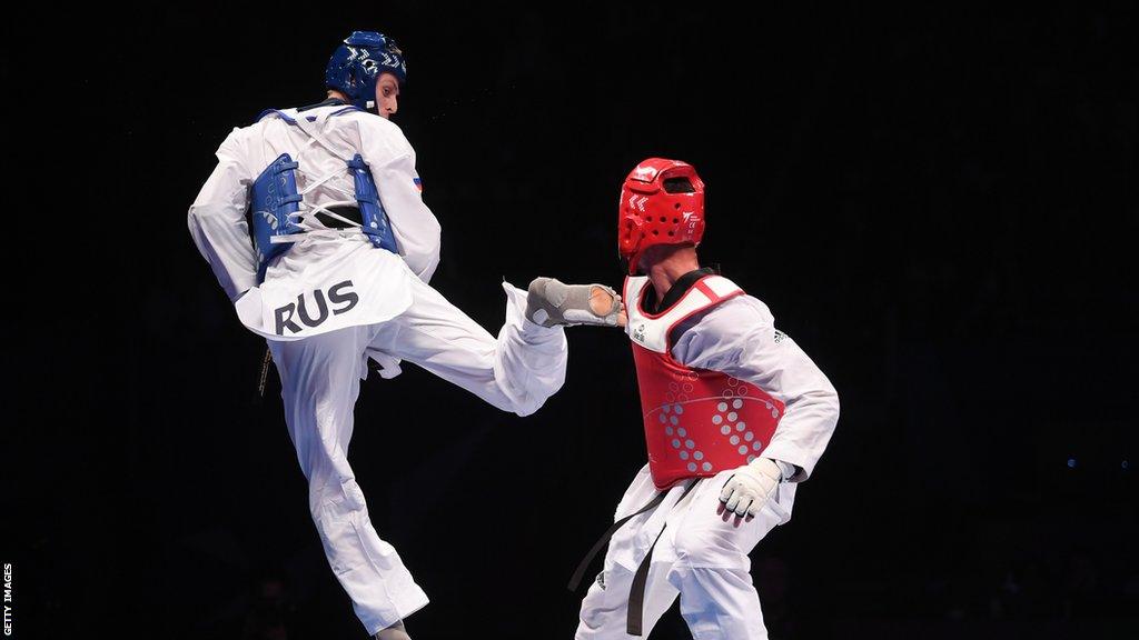 Vladislav Larin fighting Martin Soares of Brazil in the Final of the Mens -87kg at the 2019 World Championships in Russia