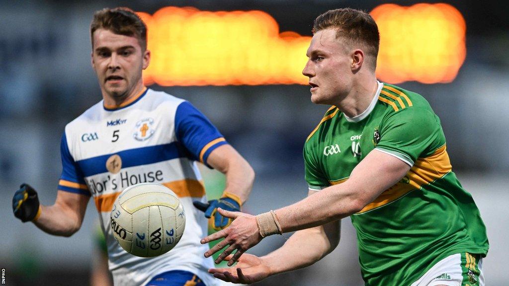 Glen's Ethan Doherty attempts to burst away from Errigal Ciaran's Cormac Quinn in last year's Ulster Club clash