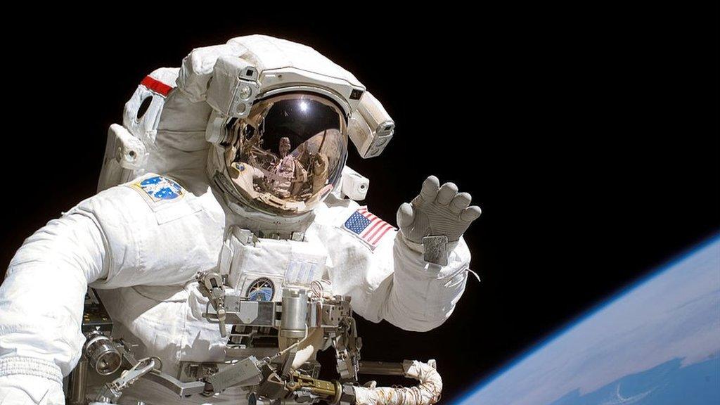 NASA astronaut in space