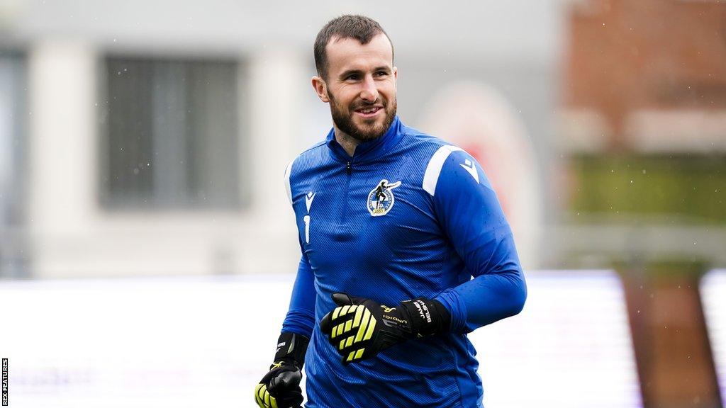 James Belshaw before a match for Bristol Rovers last season