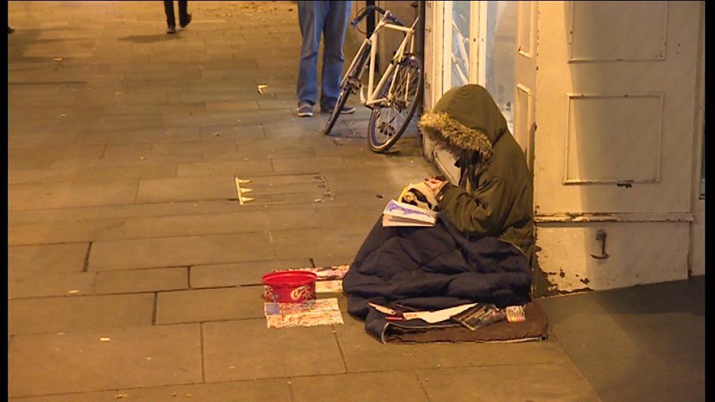 Homeless person in Oxford