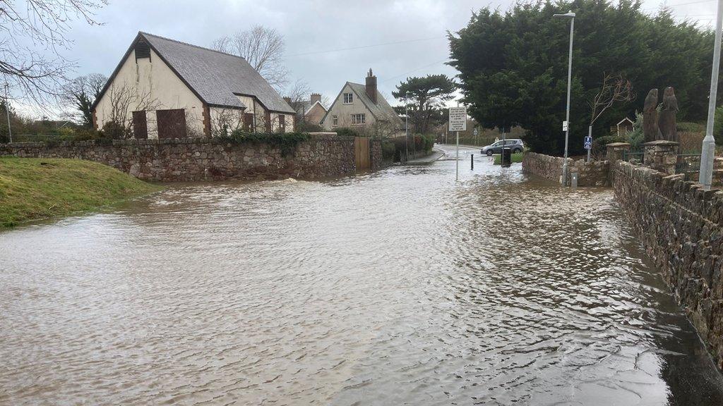 Road outside Ysgol Aberconwy