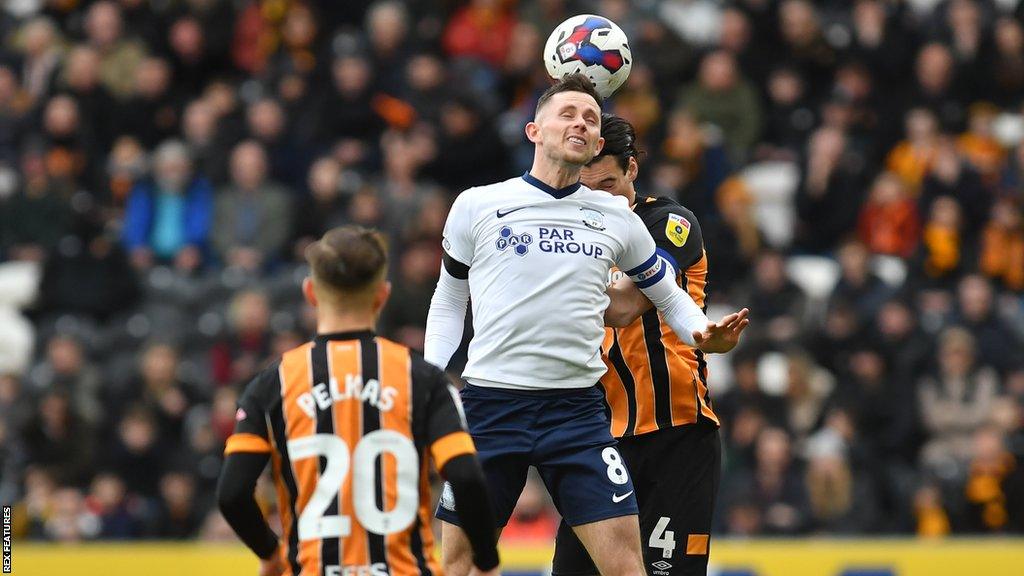 Action from Hull City v Preston North End