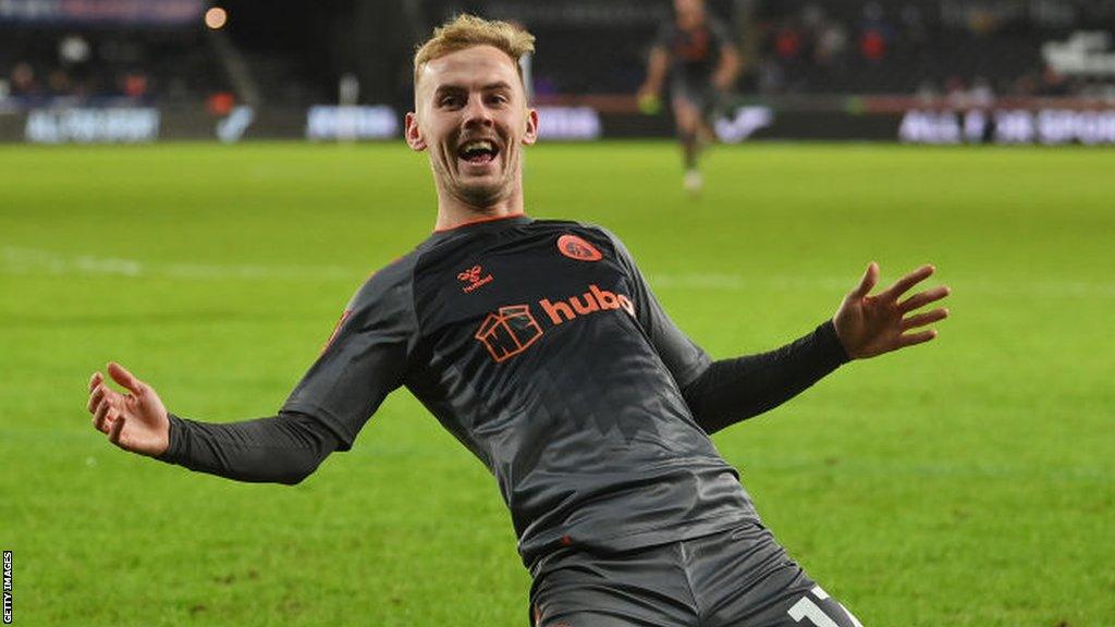 Mark Sykes celebrates a goal