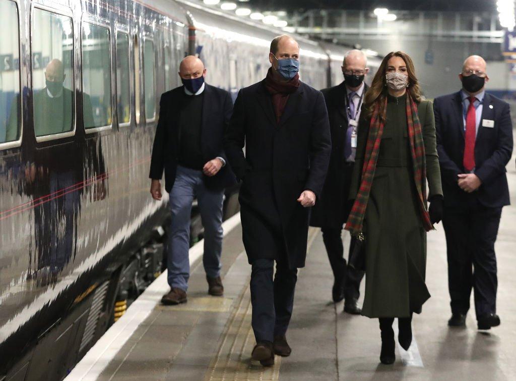 Prince William and Kate boarded the royal train at London Euston Station on December 06, 2020 in London