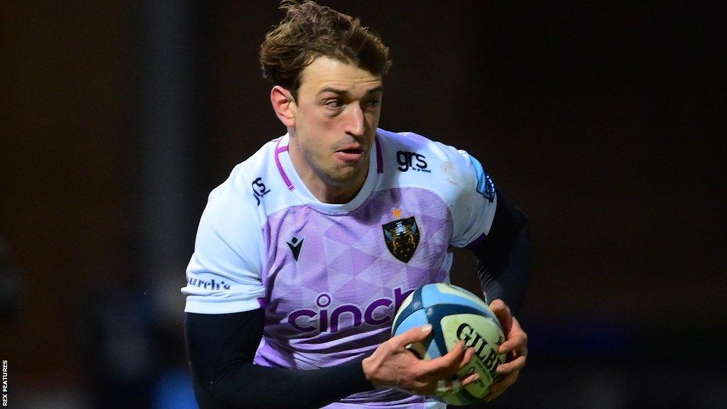 James Ramm playing for Northampton Saints