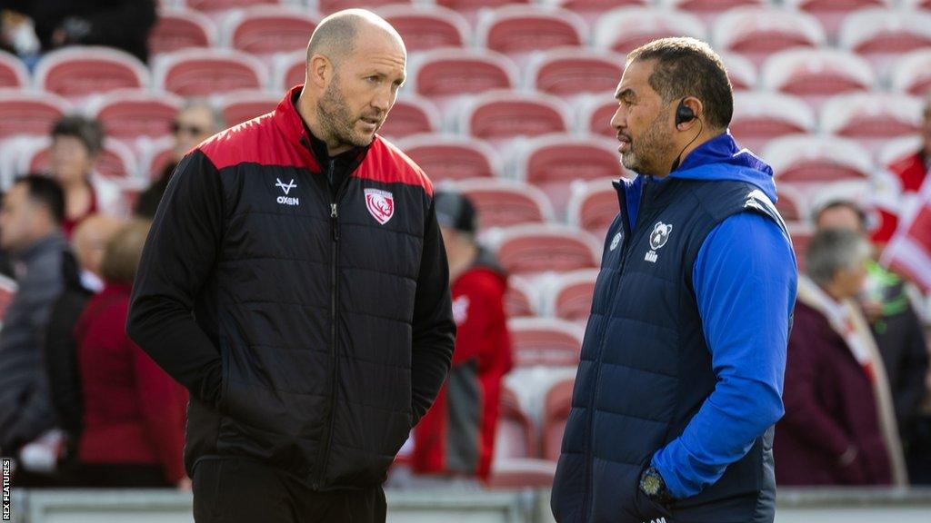 Gloucester head coach George Skivington and Bristol director of rugby Pat Lam