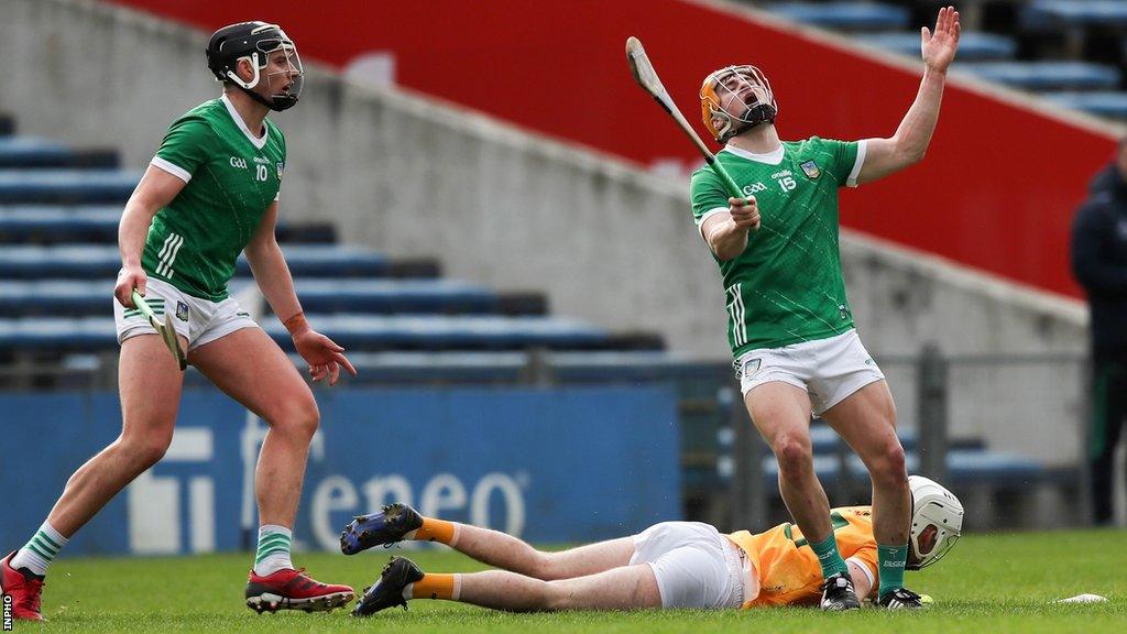 Adam English shows frustration after a rare missed chance at Semple Stadium