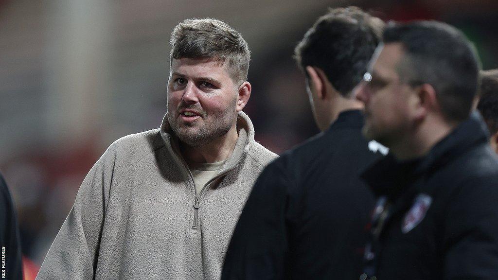 Ed Slater on the pitch at Kingsholm