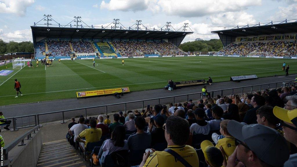 Oxford United's Kassam Stadium from the stand.