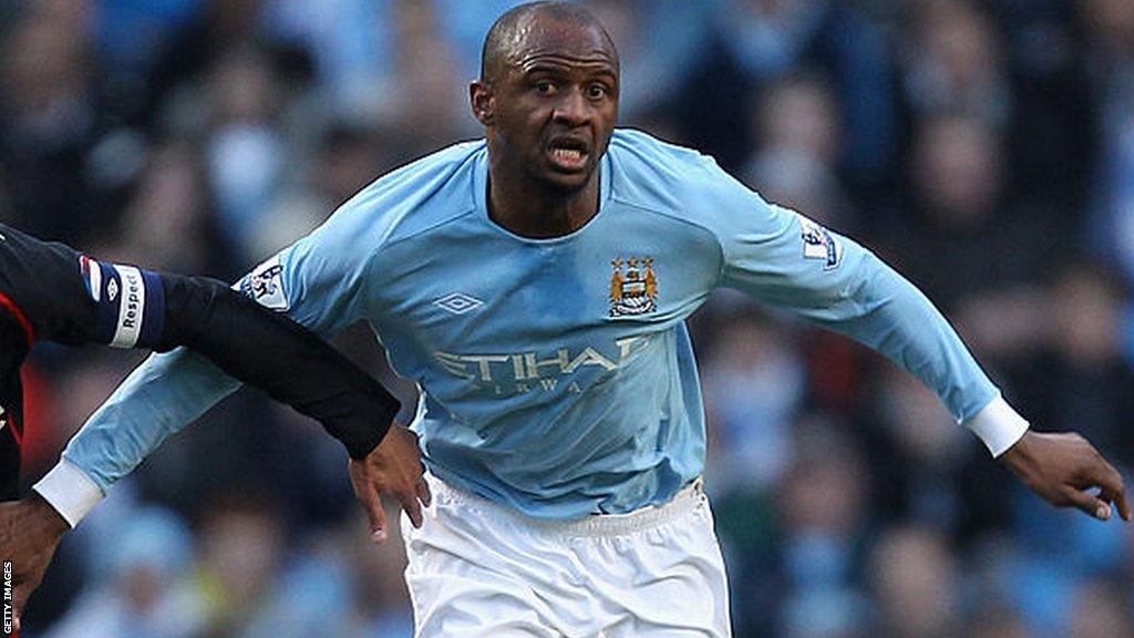 Patrick Vieira in action for Manchester City