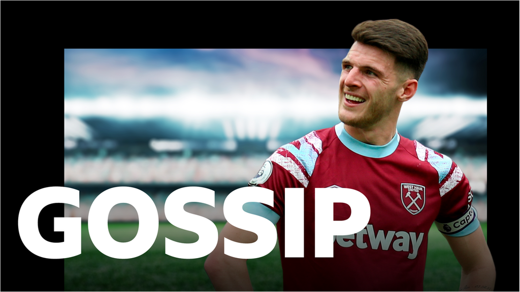 Declan Rice and the BBC Sport Gossip logo