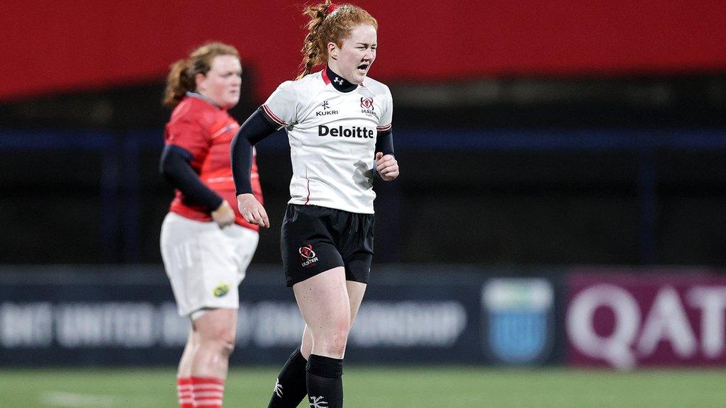 Ulster's Ella Durkan in action against Munster.