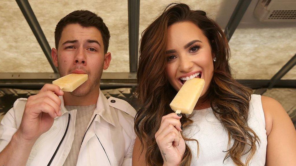 Demi Lovato and Nick Jonas