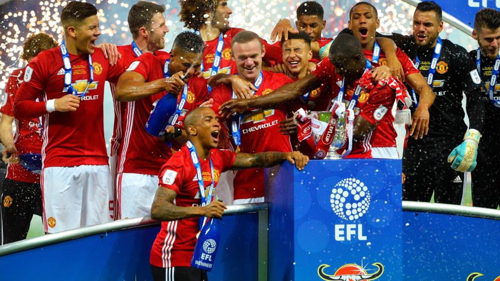 Manchester United celebrate