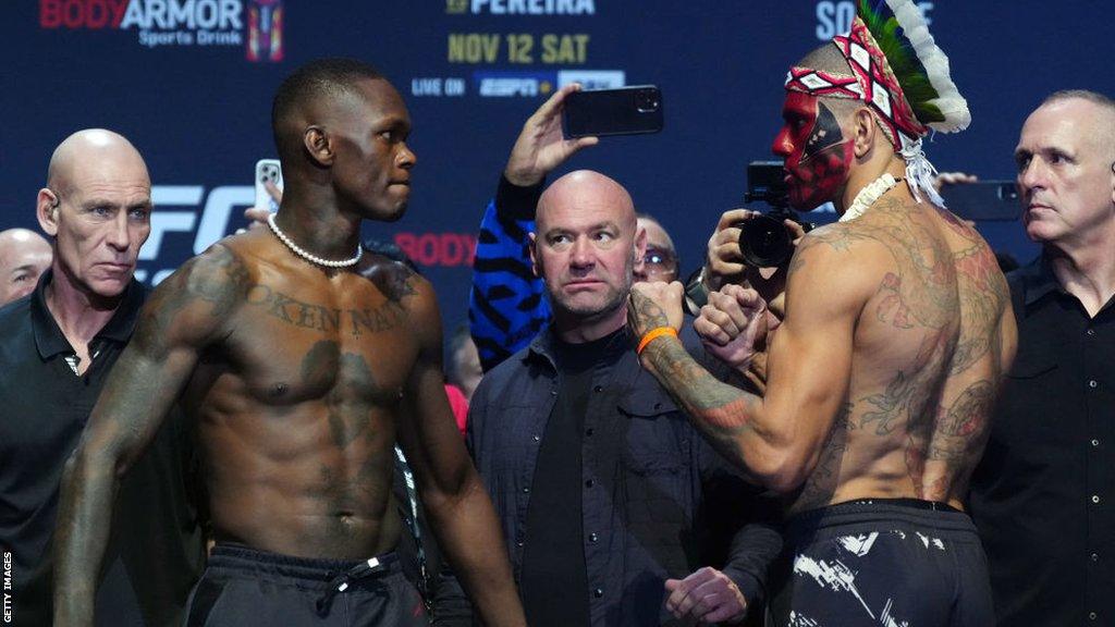 Israel Adesanya and Alex Pereira face off at UFC 281 in November