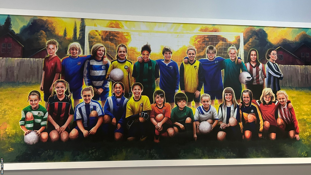 Grassroots football painting