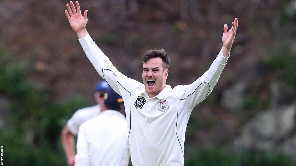 Ben Lister celebrates a wicket while playing for Auckland