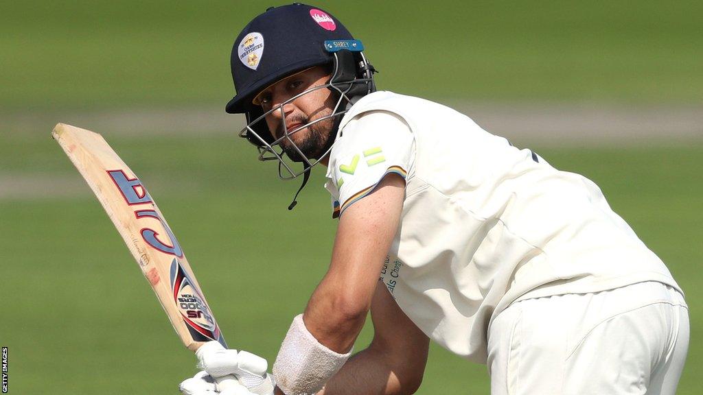 Haider Ali batting for Derbyshire