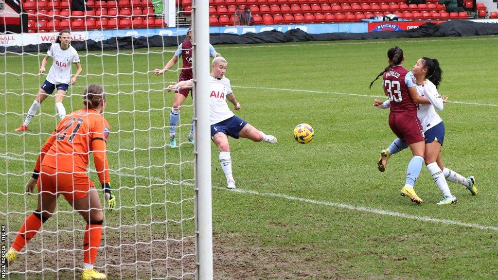 Beth England scoring for Tottenham